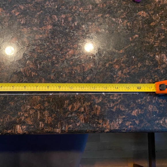 Silver choker necklace with glass beads - Picture 9 of 9